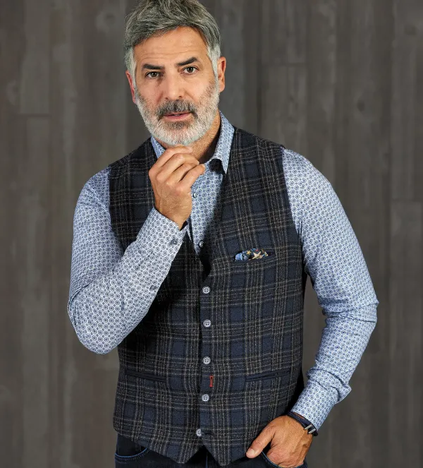 A Fish Named Fred Glen Plaid Vest- Vests