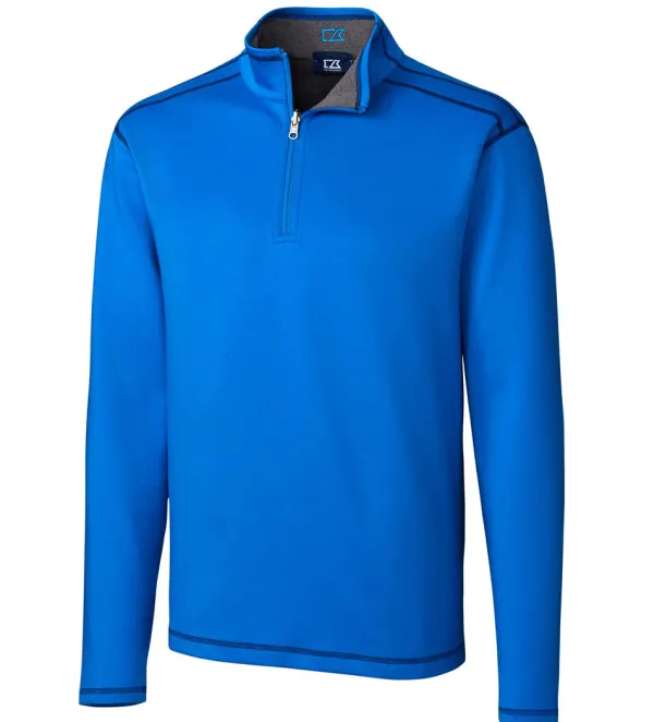 Cutter u0026 Buck Cutter & Buck Evergreen Reversible Overknit Quarter-Zip Pullover- Pullovers & Layers