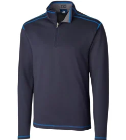 Cutter u0026 Buck Cutter & Buck Evergreen Reversible Overknit Quarter-Zip Pullover- Pullovers & Layers