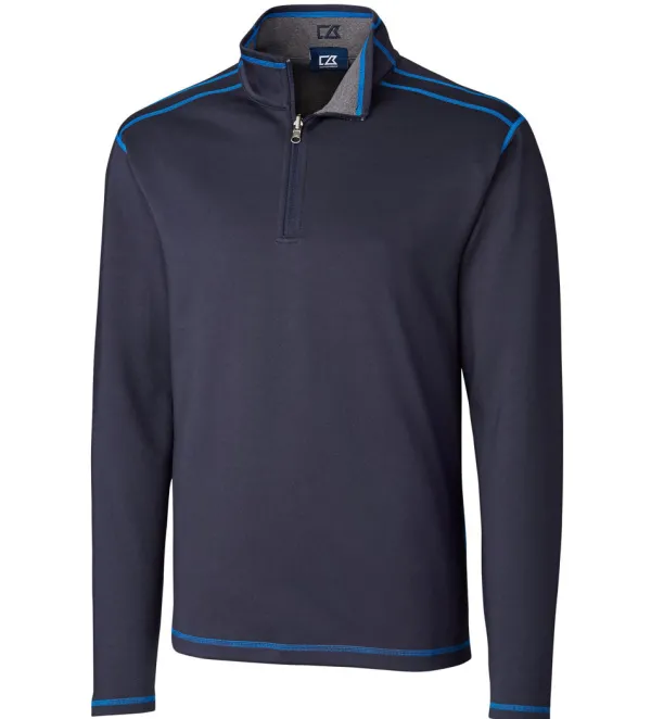 Cutter u0026 Buck Cutter & Buck Evergreen Reversible Overknit Quarter-Zip Pullover- Pullovers & Layers