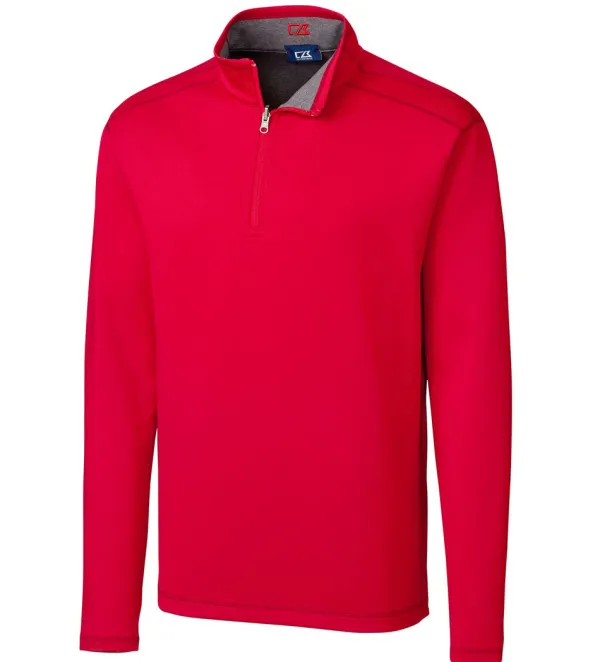 Cutter u0026 Buck Cutter & Buck Evergreen Reversible Overknit Quarter-Zip Pullover- Pullovers & Layers
