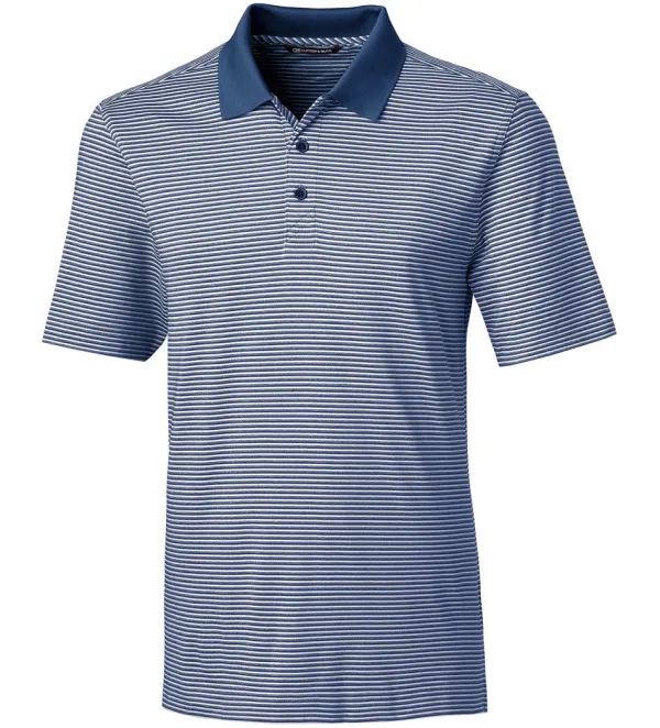 Cutter u0026 Buck Cutter & Buck Forge Tonal Stripe Short Sleeve Polo Shirt- Polos & Knits