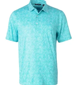 Cutter u0026 Buck Cutter & Buck Pike Constellation Print Short Sleeve Polo Shirt- Polos & Knits