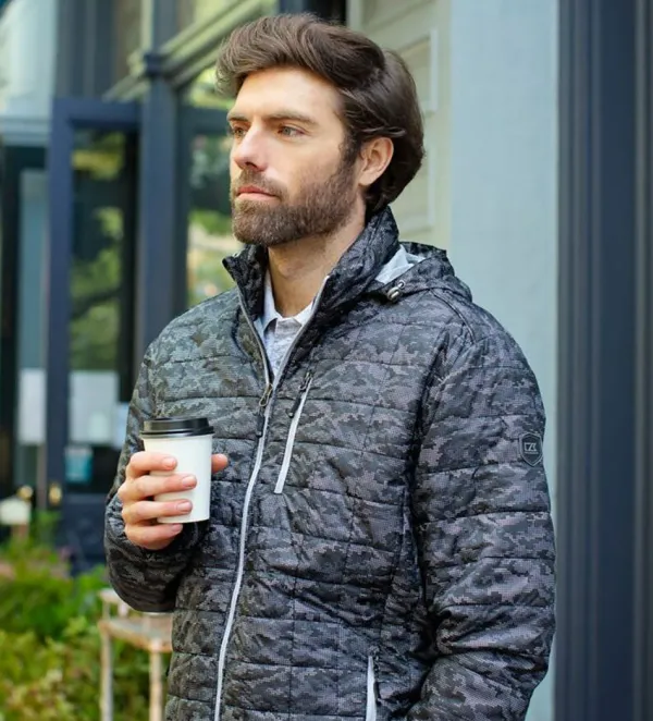 Cutter u0026 Buck Cutter & Buck Rainier Primaloft Printed Puffer Jacket- Casual & Active