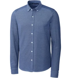 Cutter u0026 Buck Cutter & Buck Reach Long Sleeve Oxford Sport Shirt- Long Sleeve Sport Shirts