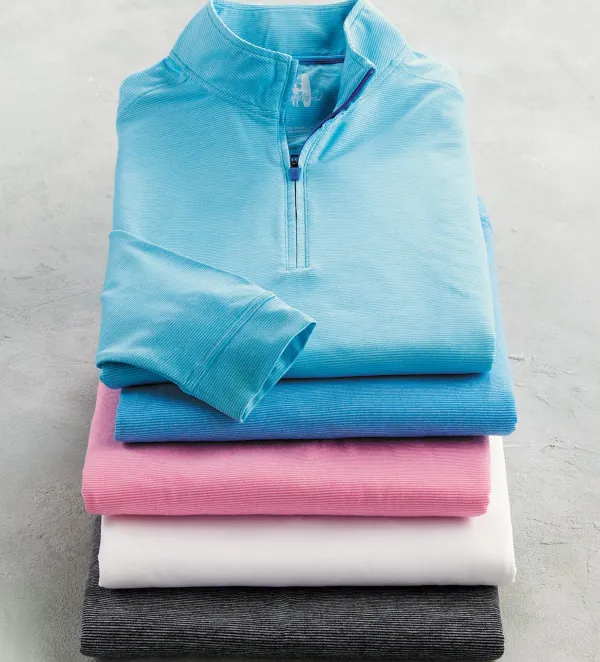 Johnnie-O Vaughn Fine Stripe Pullover- Pullovers & Layers