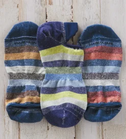 Marcoliani Invisible Touch Striped Sneaker Socks- Socks