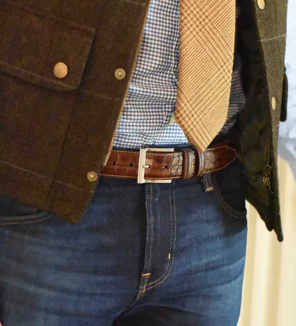 Martin Dingman Bill Alligator-Grain Belt- Belts