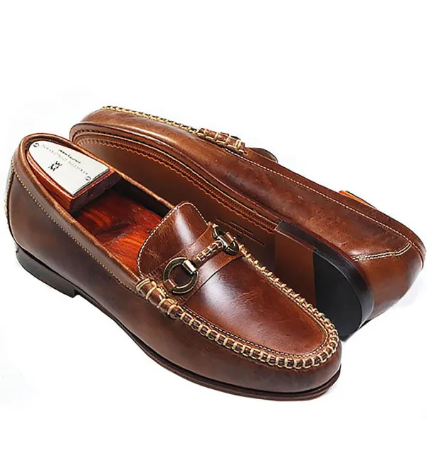Martin Dingman Old Row Horse Bit Leather Loafer- Dress Shoes