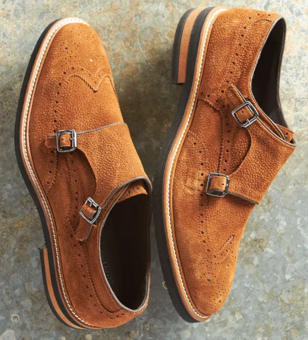 Martin Dingman Tuscan Monk Strap Shoes- Dress Shoes
