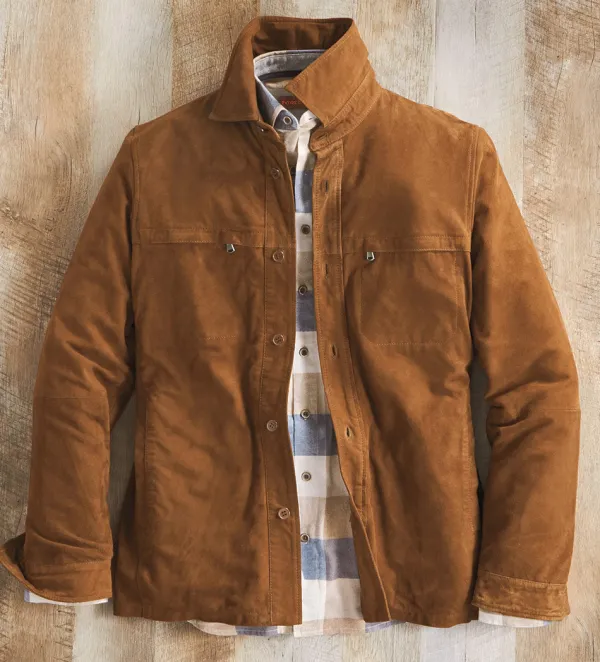 Patrick James Anthony Suede Shirt Jacket- Leather & Suede