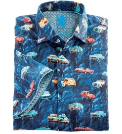 Patrick James Classic Cars Short Sleeve Sport Shirt- Short Sleeve Sport Shirts