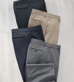 Patrick James Gabardine Double-Pleat Slacks- Dress Pants