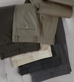 Patrick James Gabardine Double-Pleat Slacks- Dress Pants