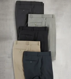 Patrick James Gabardine Flat-Front Slacks- Dress Pants