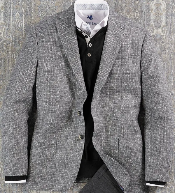 Patrick James Grey Melange Sport Coat- Sport Coats