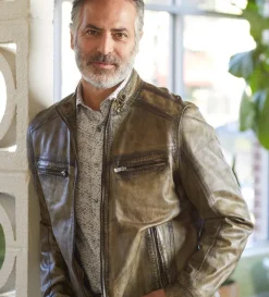 Patrick James Lambskin Blouson Jacket- Leather & Suede
