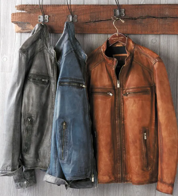 Patrick James Lambskin Blouson Jacket- Leather & Suede