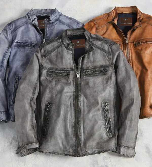 Patrick James Lambskin Blouson Jacket- Leather & Suede