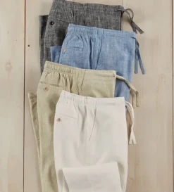 Patrick James Linen Drawstring Pants- Casual Pants