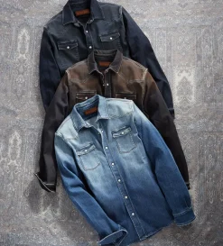 Patrick James Roper Denim Shirt- Long Sleeve Sport Shirts