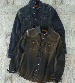 Patrick James Roper Denim Shirt- Long Sleeve Sport Shirts