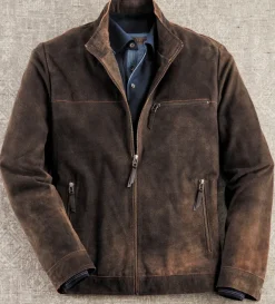 Patrick James Suede Blouson Jacket- Leather & Suede