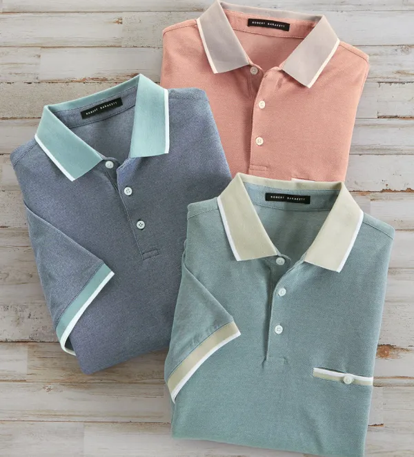 Robert Barakett Farnsworth Short Sleeve Polo Shirt- Polos & Knits