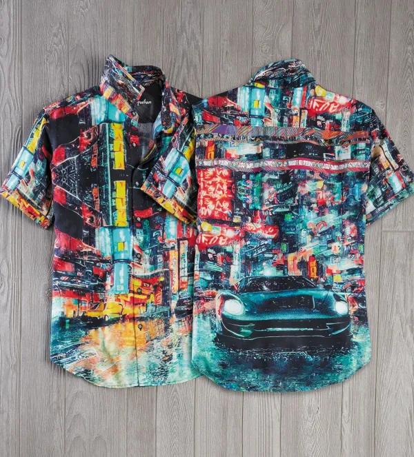 Robert Graham Boreal City Lights Short Sleeve Shirt- Short Sleeve Sport Shirts