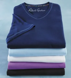 Robert Graham Eastwood V-Neck Tee- Tees