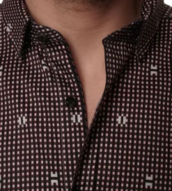 Robert Graham Lionel Long Sleeve Woven Shirt- Long Sleeve Sport Shirts