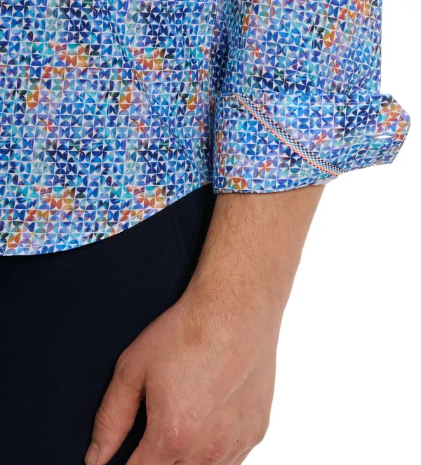 Robert Graham Long Sleeve Venlow Woven Shirt- Long Sleeve Sport Shirts