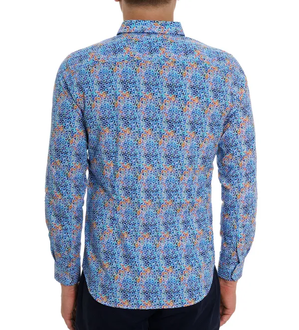 Robert Graham Long Sleeve Venlow Woven Shirt- Long Sleeve Sport Shirts
