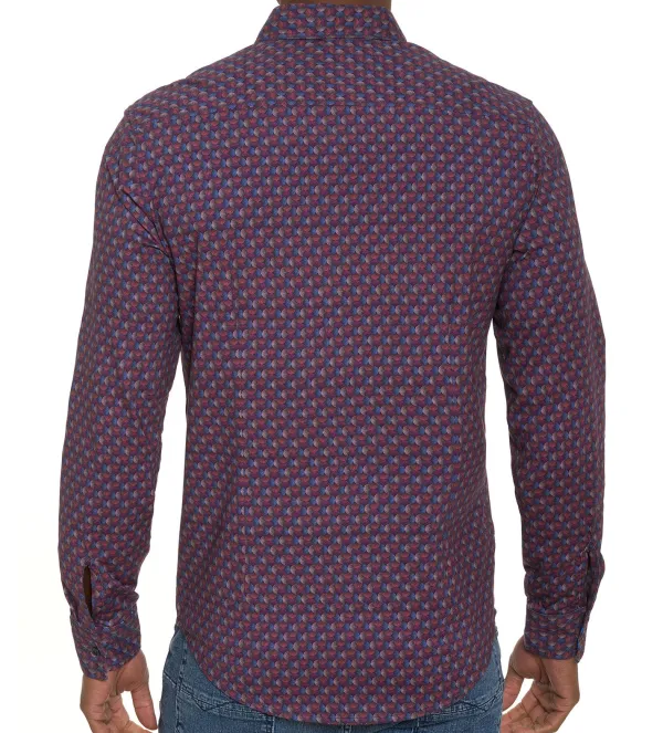 Robert Graham Long Sleeve Barrone Knit Shirt- Long Sleeve Sport Shirts