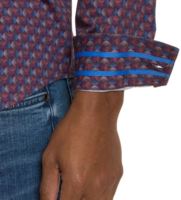 Robert Graham Long Sleeve Barrone Knit Shirt- Long Sleeve Sport Shirts