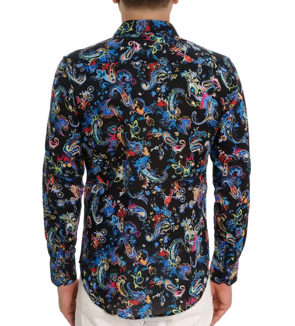 Robert Graham Long Sleeve Electric Reef Shirt- Long Sleeve Sport Shirts