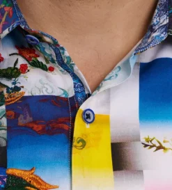 Robert Graham Long Sleeve Koa Woven Shirt- Long Sleeve Sport Shirts
