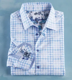 Robert Graham Port Of Call Long Sleeve Knit Shirt- Long Sleeve Sport Shirts