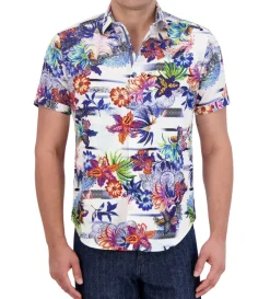 Robert Graham Short Sleeve Kendari Woven Shirt- Short Sleeve Sport Shirts