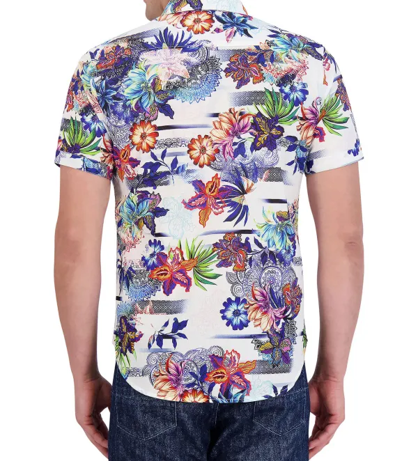 Robert Graham Short Sleeve Kendari Woven Shirt- Short Sleeve Sport Shirts