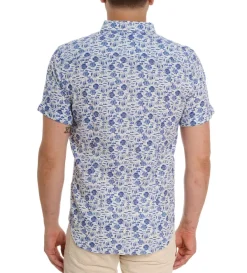 Robert Graham Short Sleeve Fenwick Woven Shirt- Short Sleeve Sport Shirts