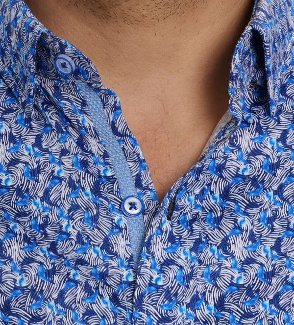 Robert Graham Short Sleeve Wade Woven Shirt- Short Sleeve Sport Shirts