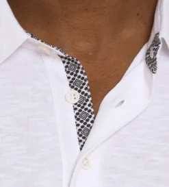 Robert Graham Short Sleeve Vandam Knit Polo- Polos & Knits