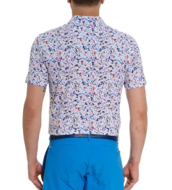 Robert Graham Short Sleeve Lucca Knit Polo- Polos & Knits