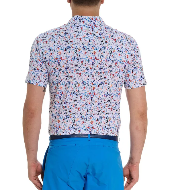Robert Graham Short Sleeve Lucca Knit Polo- Polos & Knits