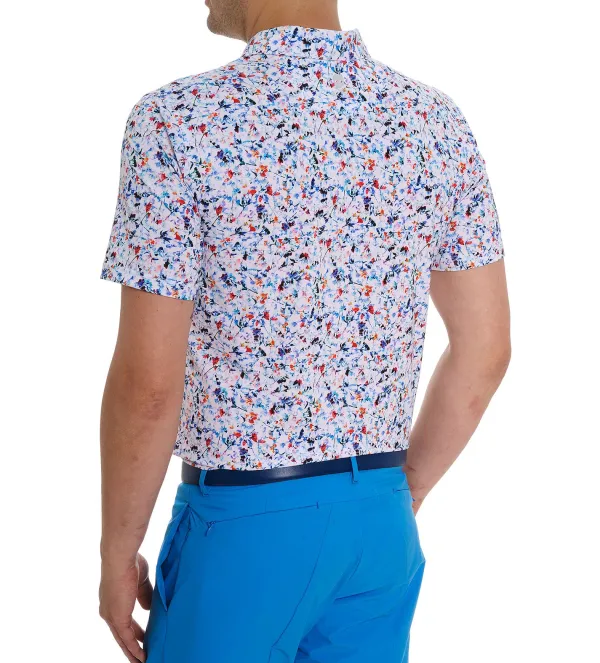 Robert Graham Short Sleeve Lucca Knit Polo- Polos & Knits