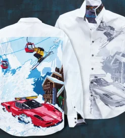 Robert Graham What A Trip Skiing Shirt- Long Sleeve Sport Shirts