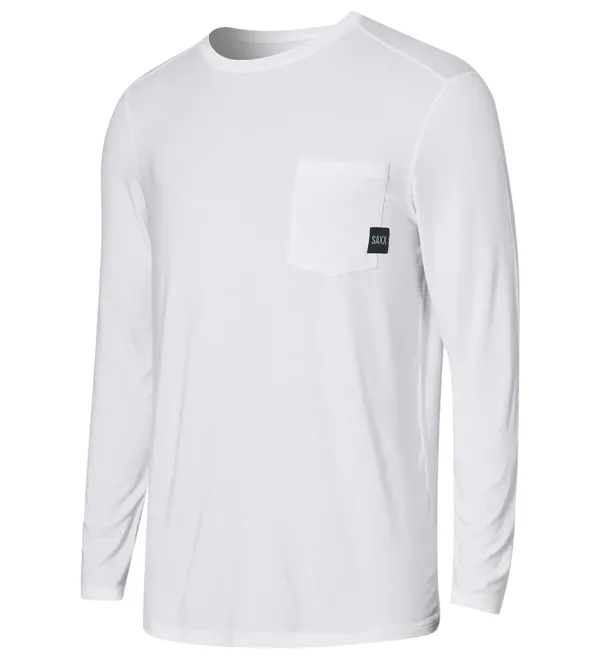 SAXX Sleepwalker Long Sleeve Pocket Tee Shirt- Tees