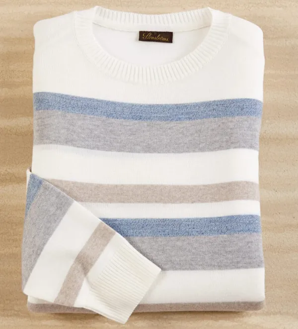 Stenstroms Striped Merino Wool Sweater- Pullovers & Layers
