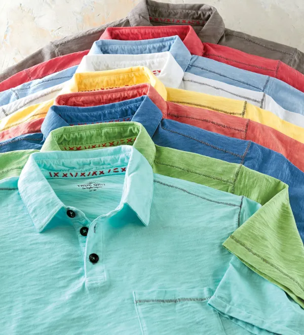 True Grit Cotton Polo- Polos & Knits
